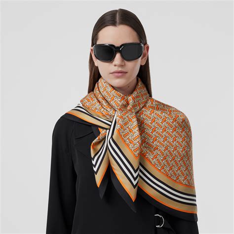 burberry printed silk scarf|Burberry reversible check silk scarf.